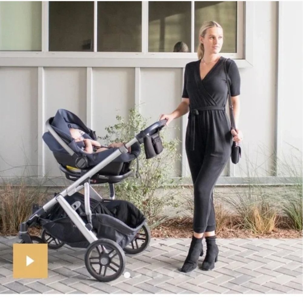 Kindred Bravely Black Wrap-Front Jumpsuit MISSING BELT